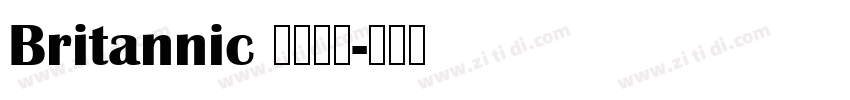 Britannic 标准粗体字体转换